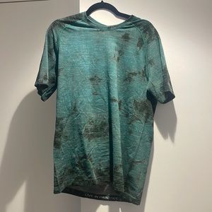 teal and black lulu lemon metal vent tech 2.0 shirt